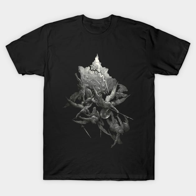 Angels cast down T-Shirt by nickedenholm